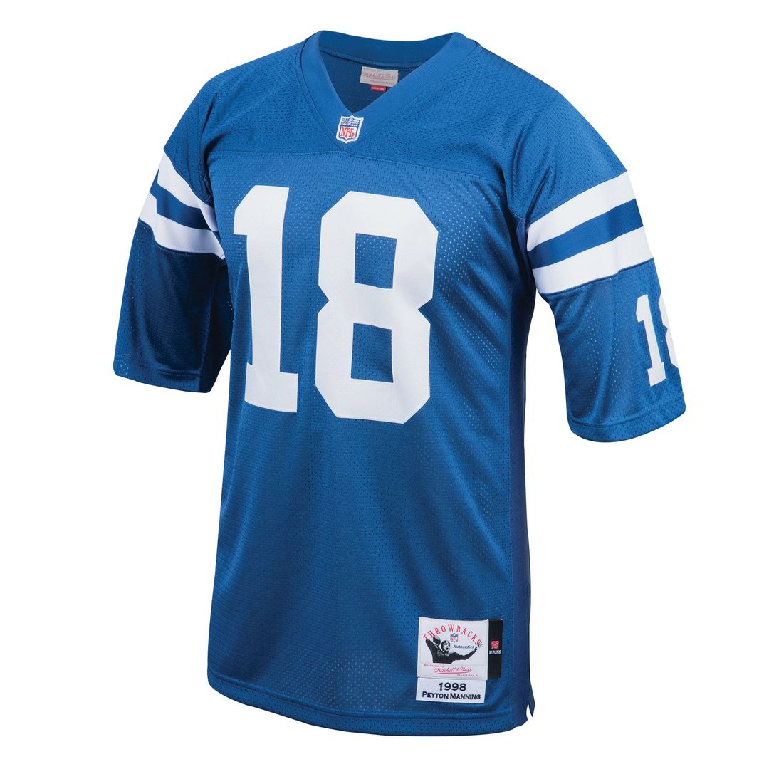 Peyton Manning Indianapolis Colts 1998 Mitchell & Ness Royal Authentic Throwback Retired Player Jersey