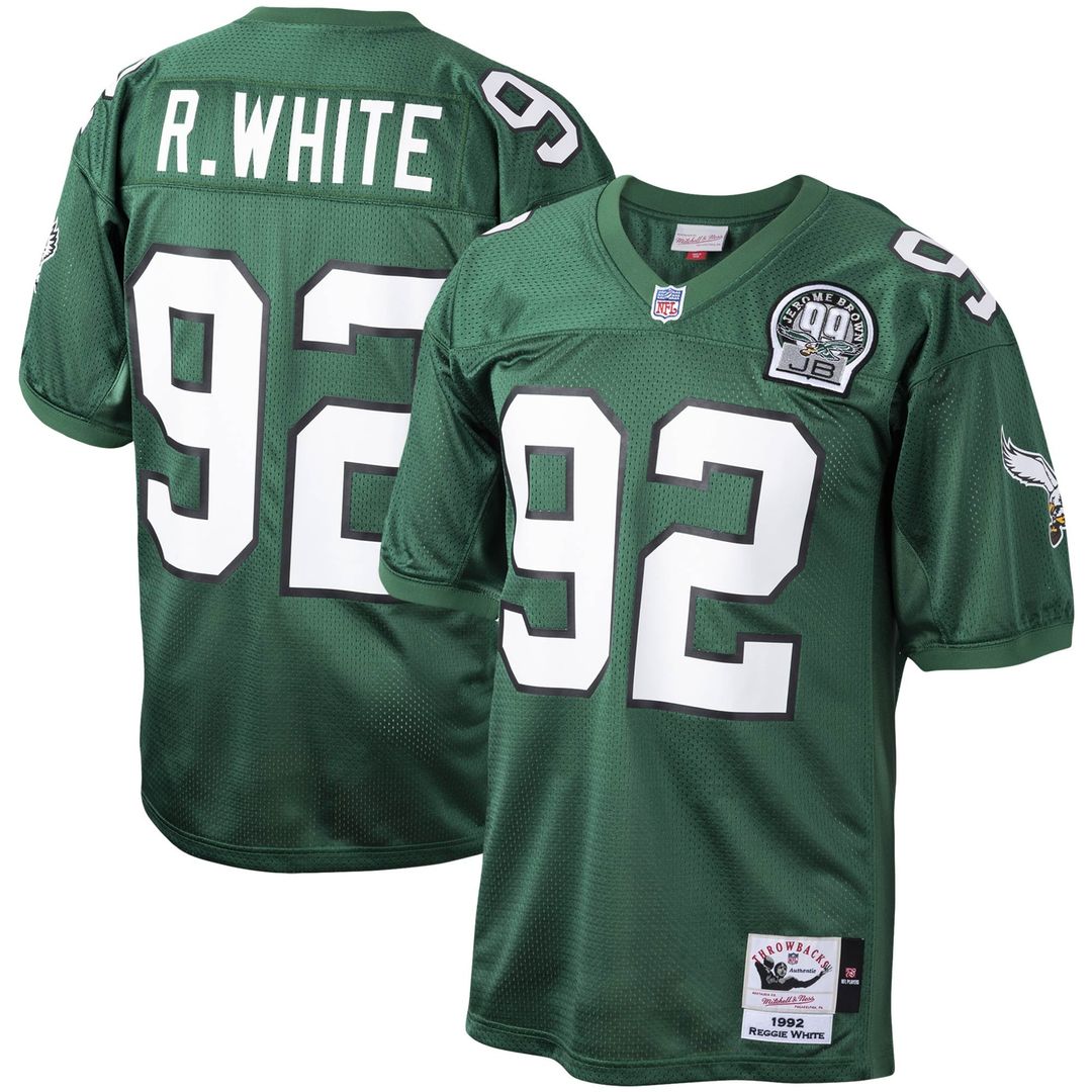 Reggie White Philadelphia Eagles Mitchell & Ness Green Authentic Throwback Retired Player Jersey