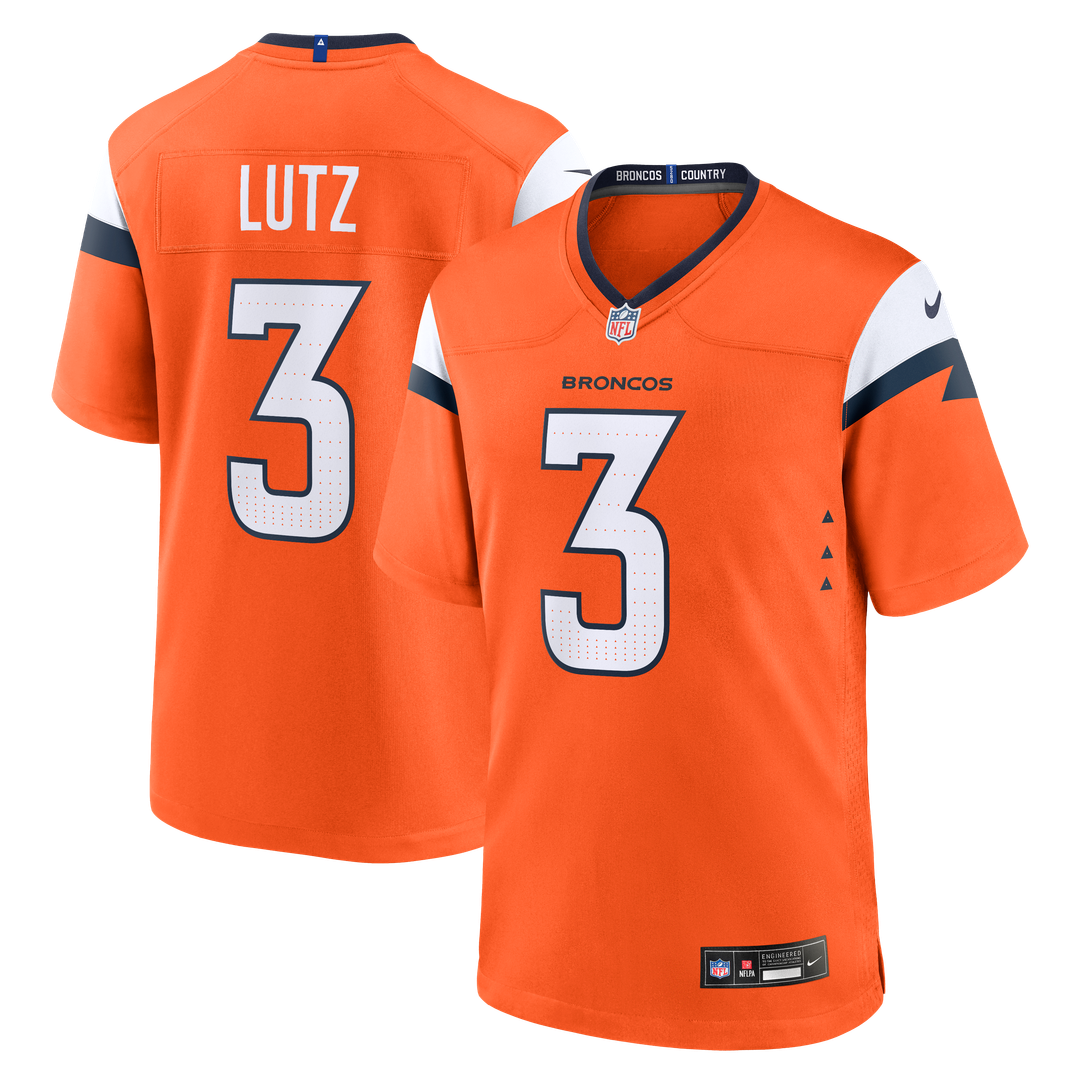 Wil Lutz Denver Broncos Nike Orange Team Game Jersey