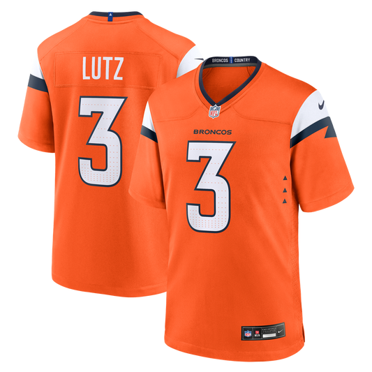 Wil Lutz Denver Broncos Nike Orange Team Game Jersey