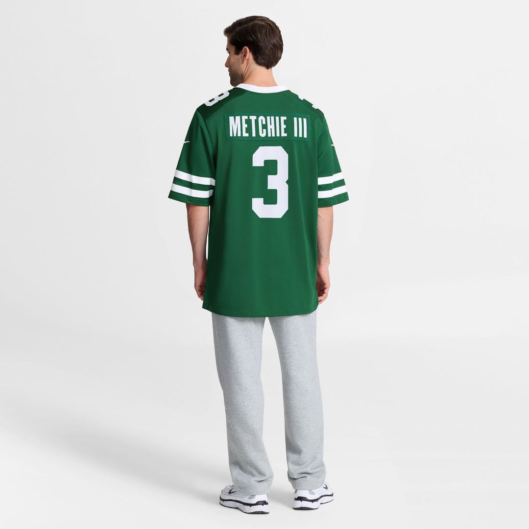 John Metchie III New York Jets Nike Legacy Green Team Game Jersey