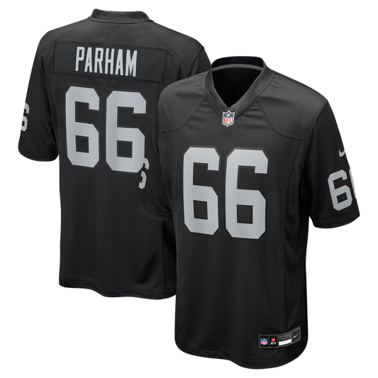 Dylan Parham Las Vegas Raiders Nike Black Game Player Jersey