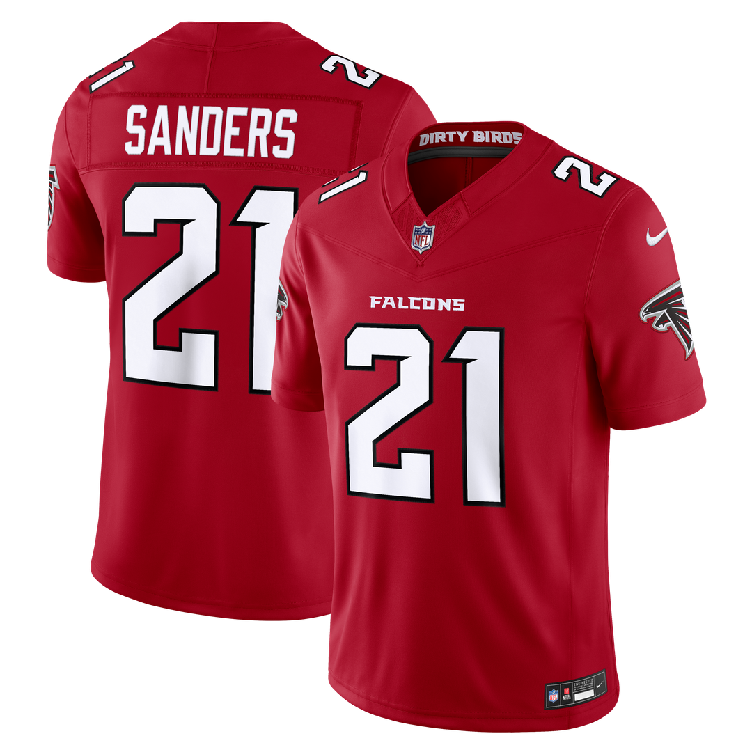 Deion Sanders Atlanta Falcons Nike Red Team Vapor F.U.S.E. Stitched Retired Limited Jersey