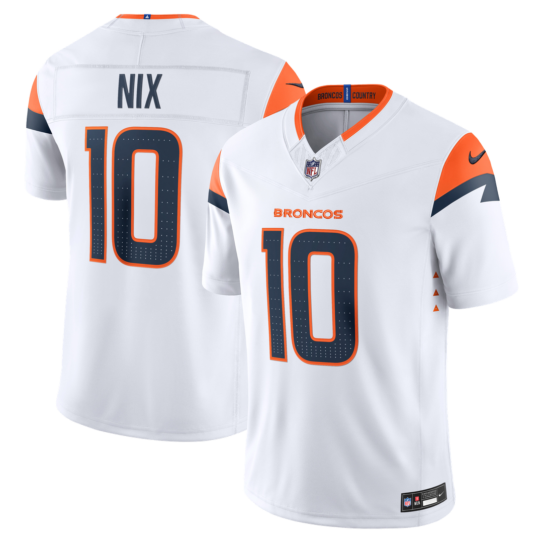 Bo Nix Denver Broncos Nike Orange Alternate Mile High Collection 1977 Throwback Vapor F.U.S.E. Stitched Limited Jersey