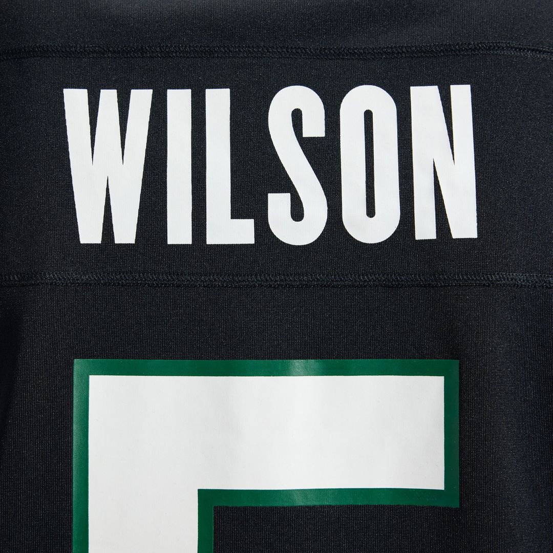 Garrett Wilson New York Jets Nike Legacy Black Alternate Game Jersey