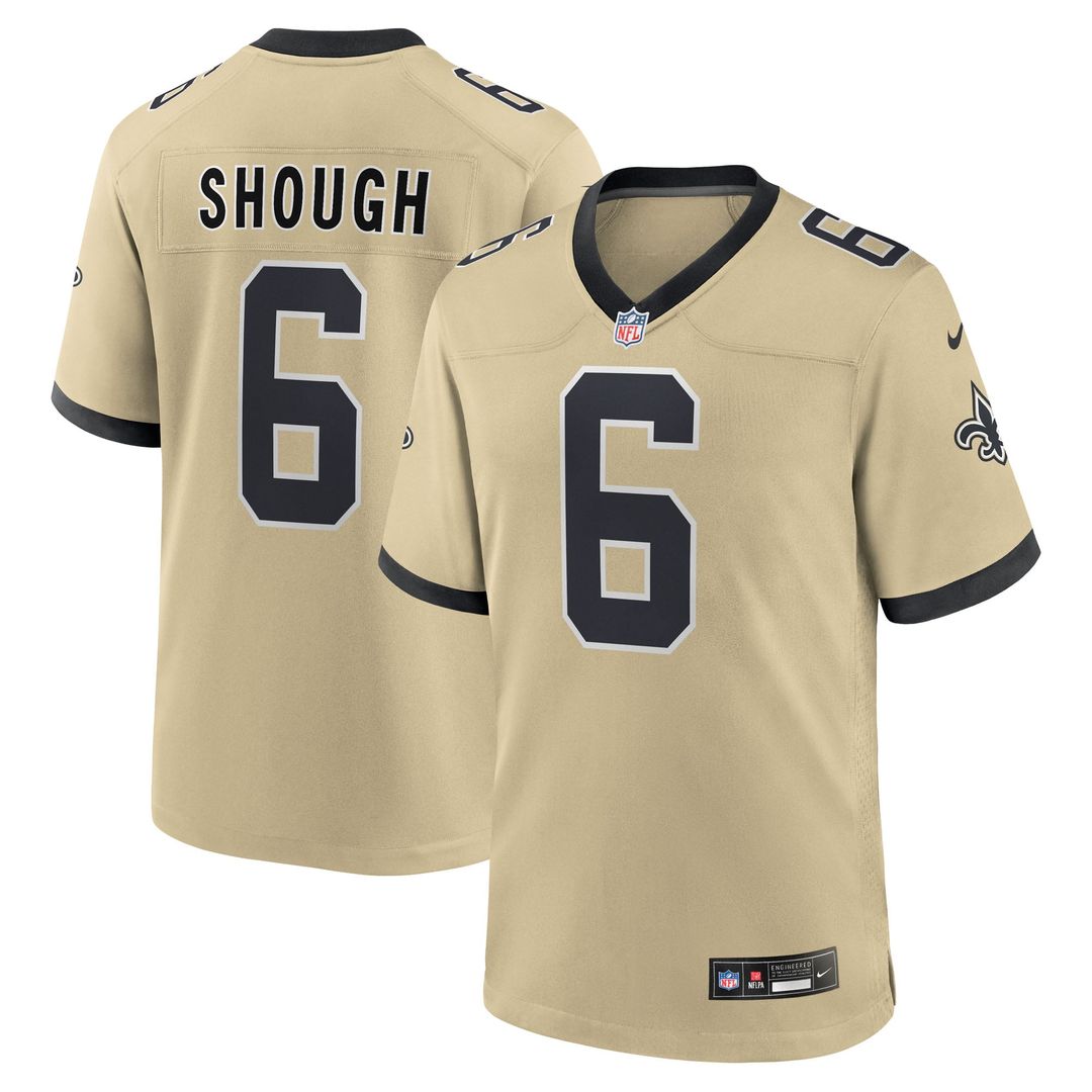 Tyler Shough New Orleans Saints Nike Black Game Jersey