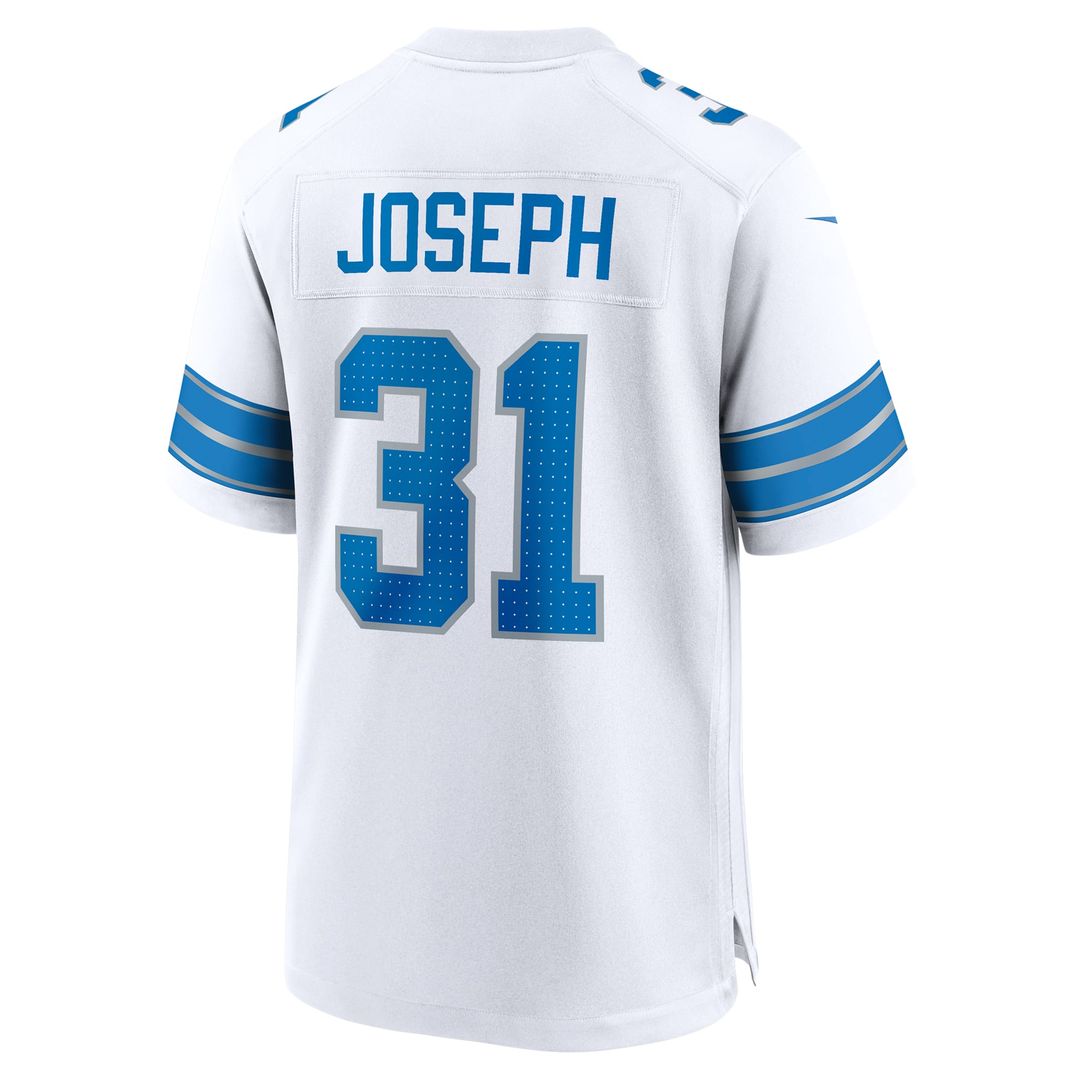 Kerby Joseph Detroit Lions Nike White Game Jersey