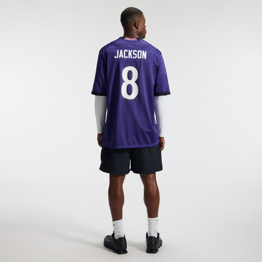 Lamar Jackson Baltimore Ravens Nike Purple Team Game Jersey