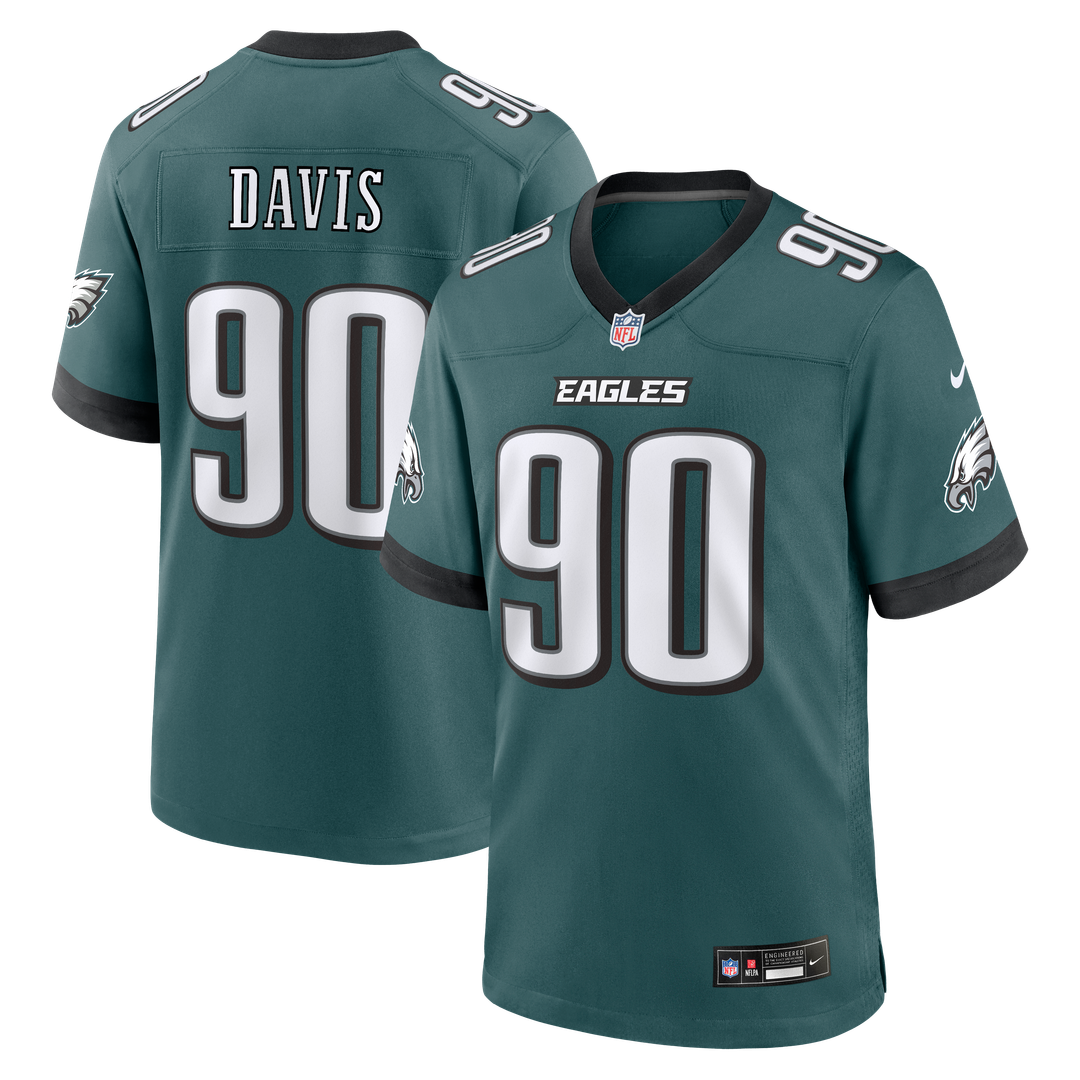 Jordan Davis Philadelphia Eagles Nike Kelly Green Alternate Game Jersey