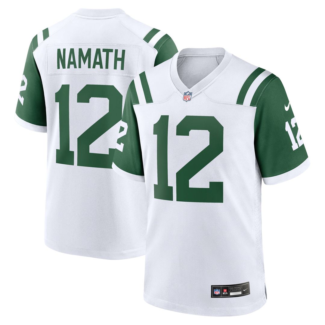 Joe Namath New York Jets Nike Legacy Black Alternate Retired Player Game Jersey