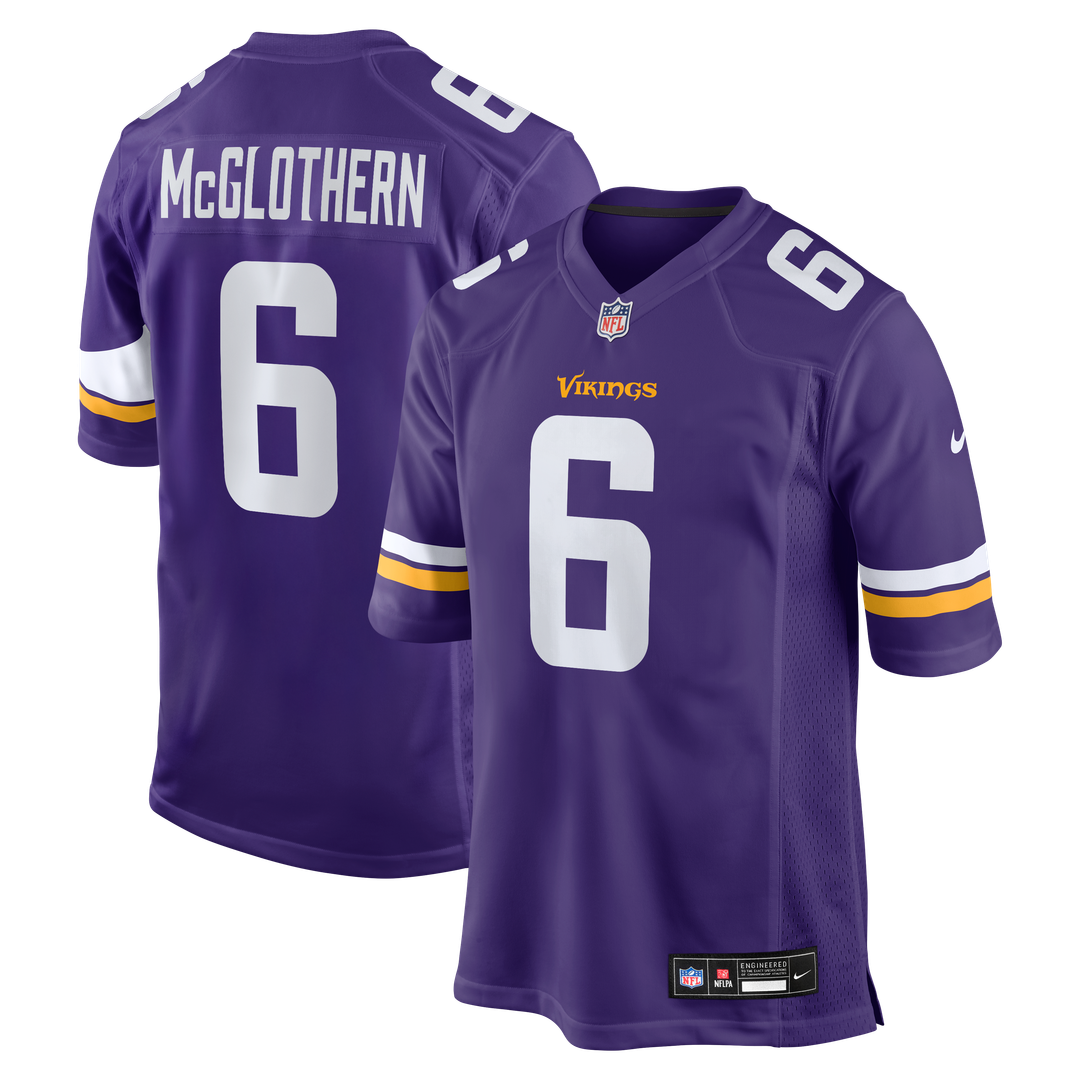 Dwight McGlothern Minnesota Vikings Nike Purple Team Game Jersey
