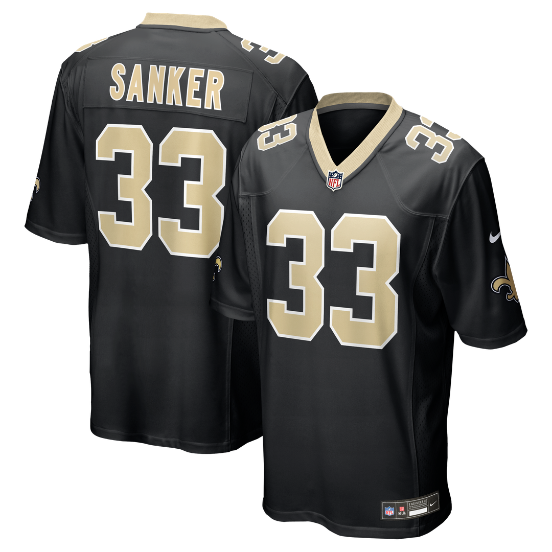 Jonas Sanker New Orleans Saints Nike Black Team Game Jersey