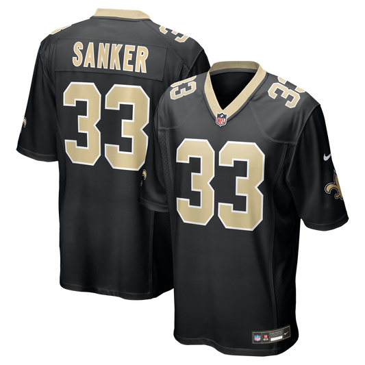 Jonas Sanker New Orleans Saints Nike Black Team Game Jersey