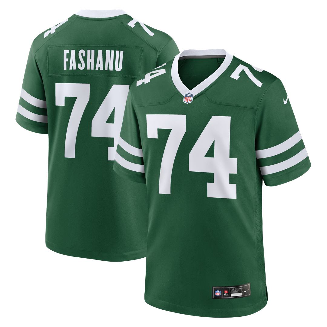 Olu Fashanu New York Jets Nike Gotham Green Player Game Jersey