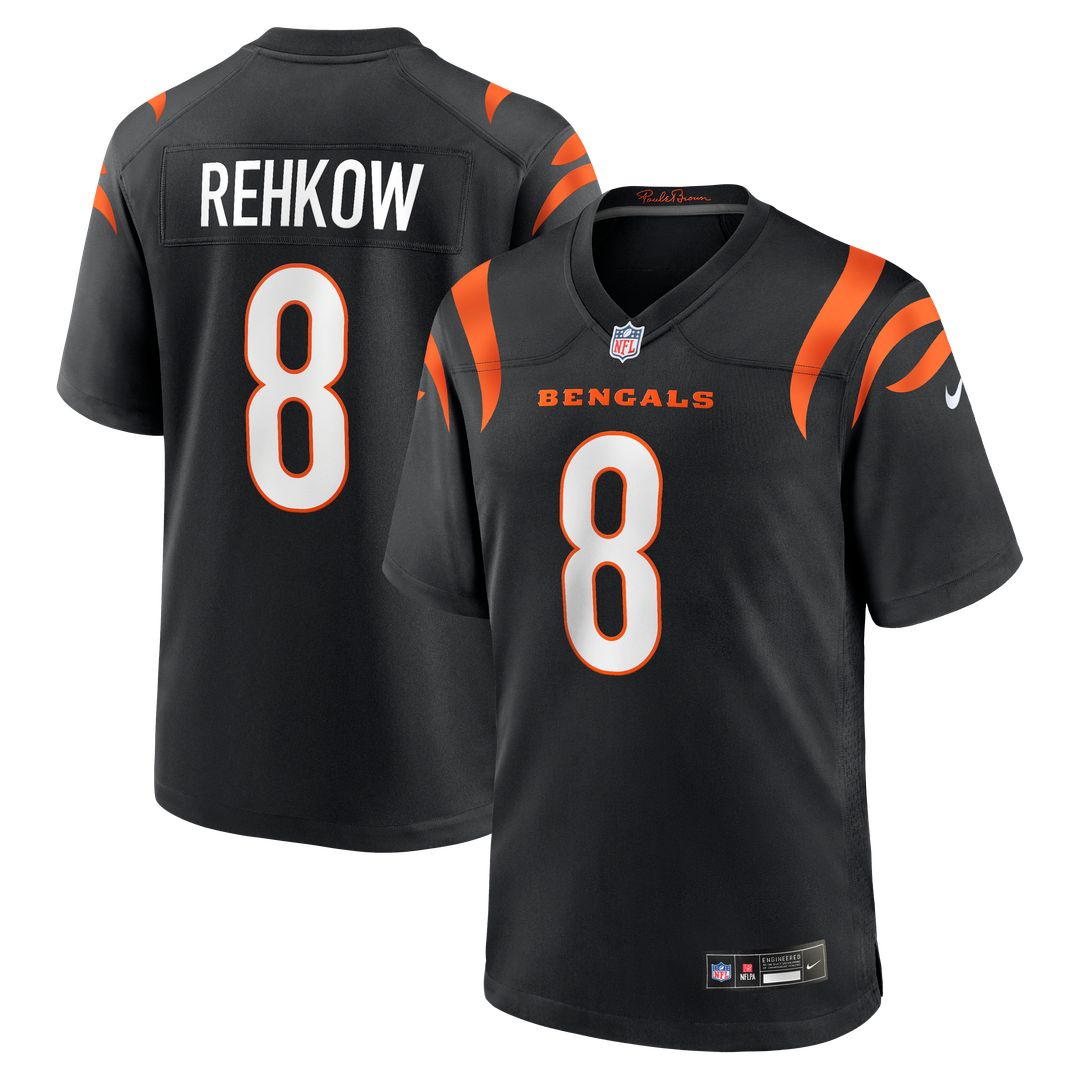 Ryan Rehkow Cincinnati Bengals Nike Black Game Jersey