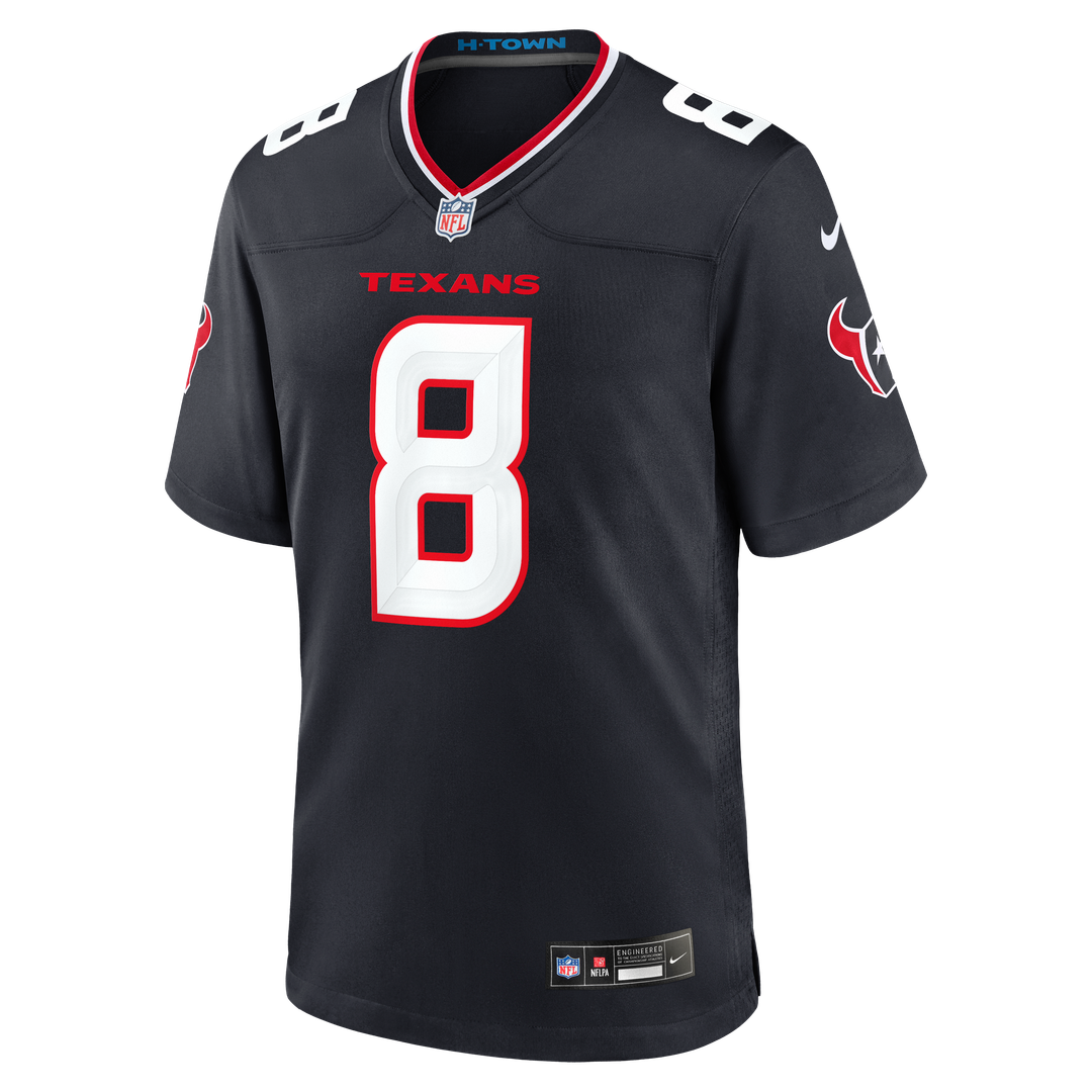 Cade Stover Houston Texans Nike Navy Team Game Jersey