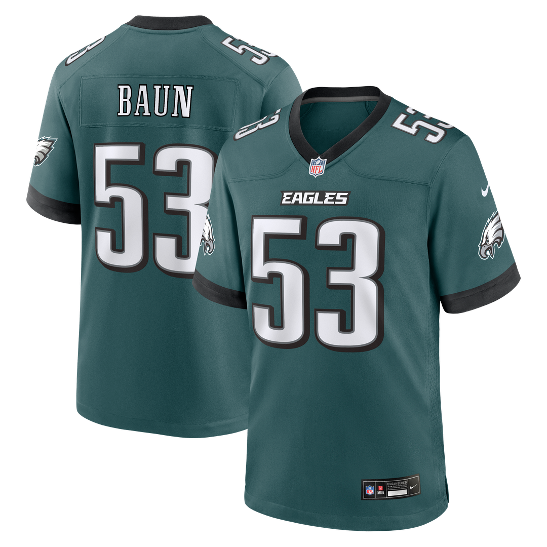 Zack Baun Philadelphia Eagles Nike Midnight Green Team Game Jersey