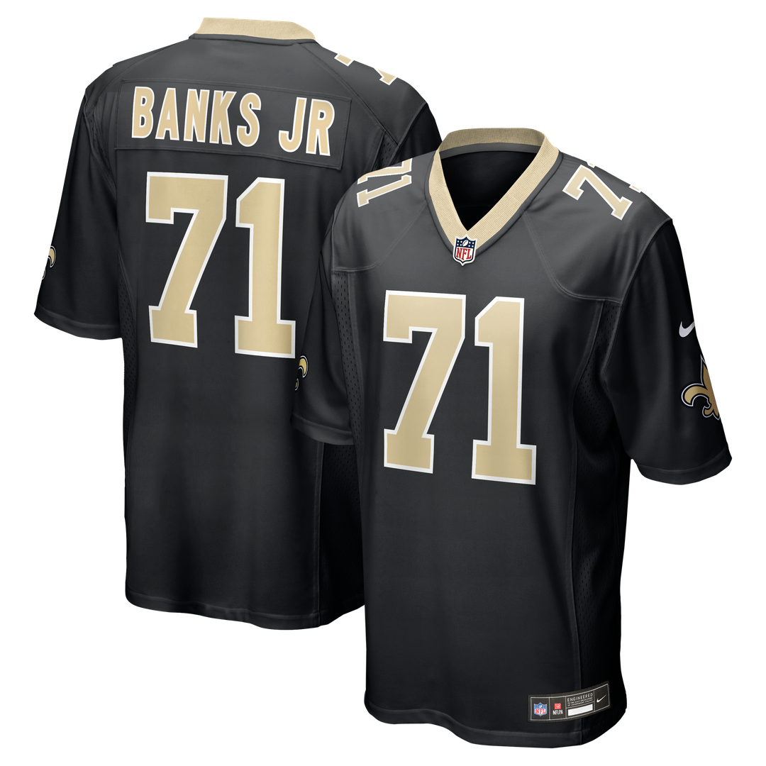 Kelvin Banks Jr. New Orleans Saints Nike Black Game Player Jersey