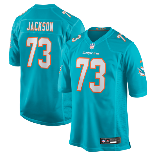 Austin Jackson Miami Dolphins Nike Aqua Game Jersey
