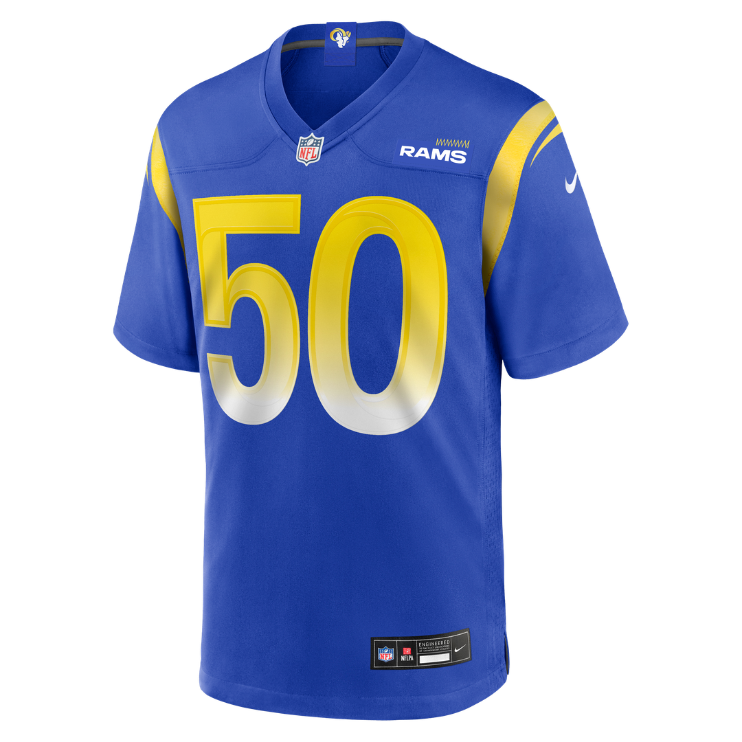 Beaux Limmer Los Angeles Rams Nike Royal Team Game Jersey