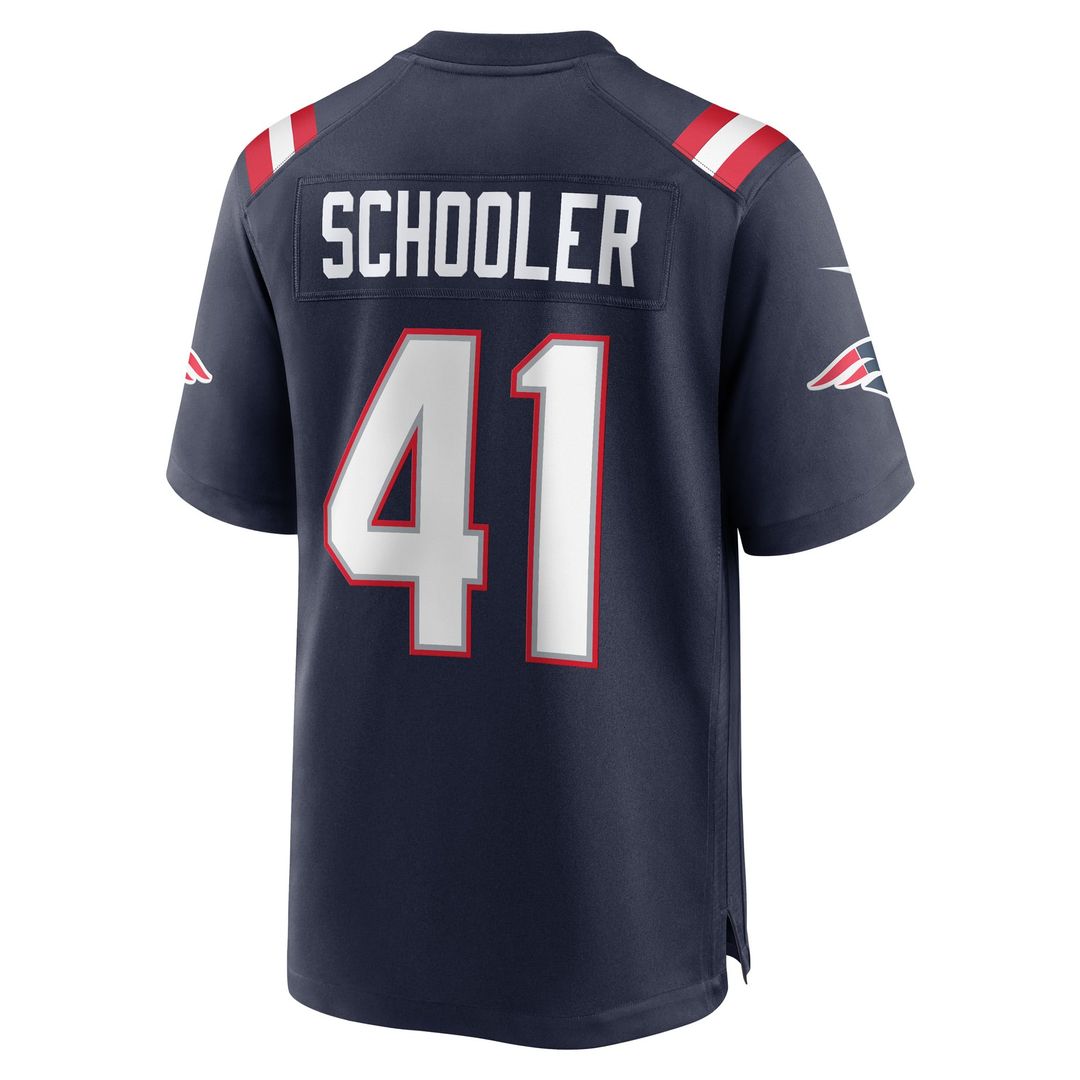 Brenden Schooler New England Patriots Nike Navy Game Player Jersey