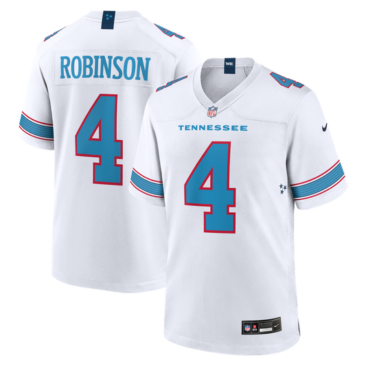 Wan'Dale Robinson Tennessee Titans Nike White Game Jersey