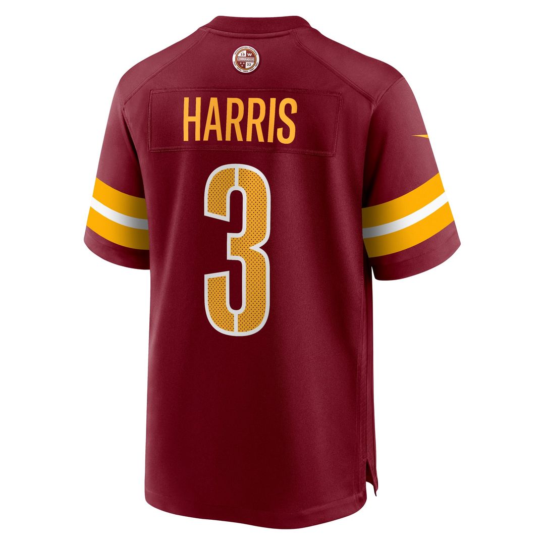 Will Harris Washington Commanders Nike Burgundy Team Game Jersey
