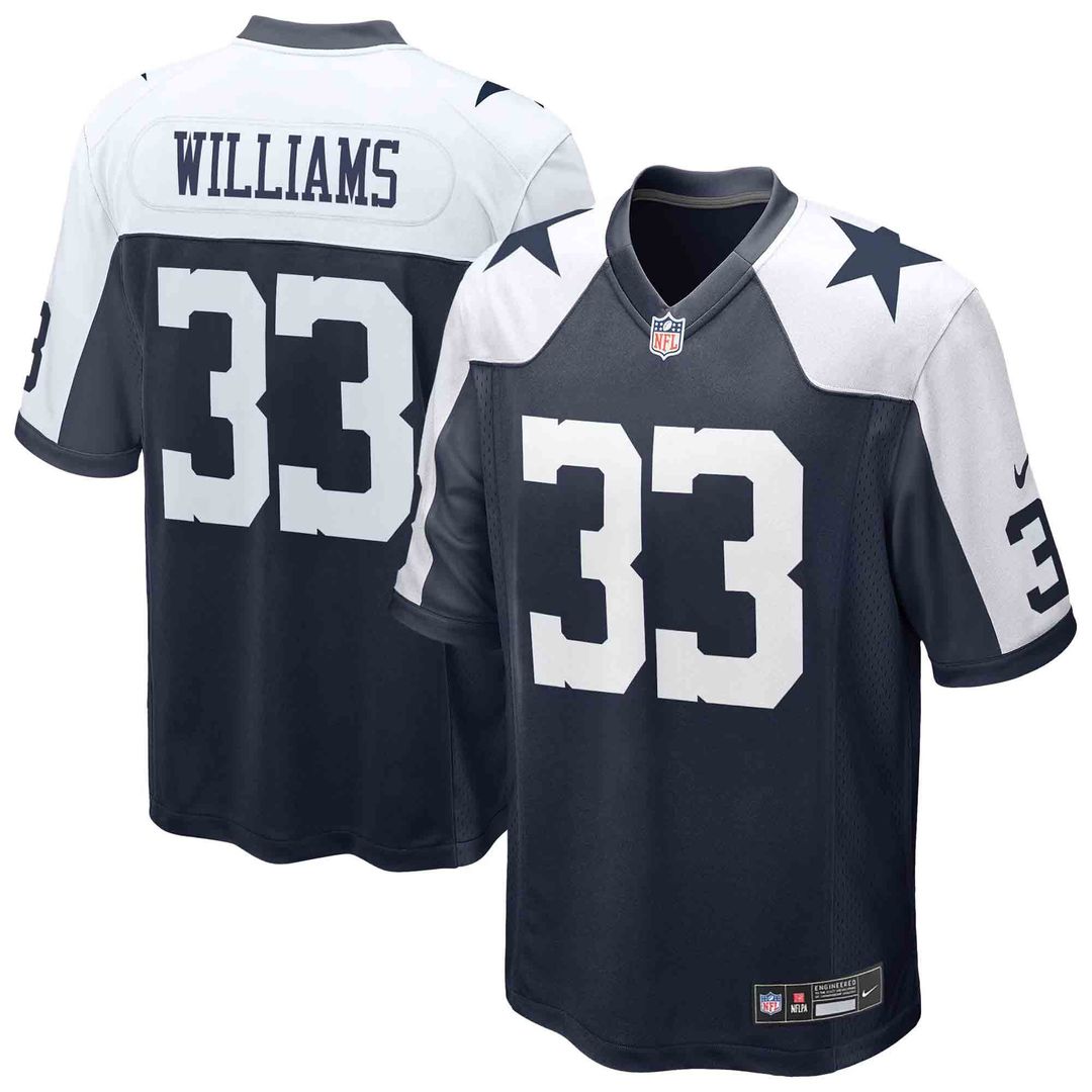 Javonte Williams Dallas Cowboys Nike Navy Alternate Game Jersey