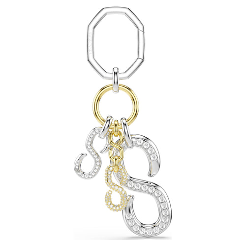 Swarovski Bag charm Round cut, White, Mixed metal finish