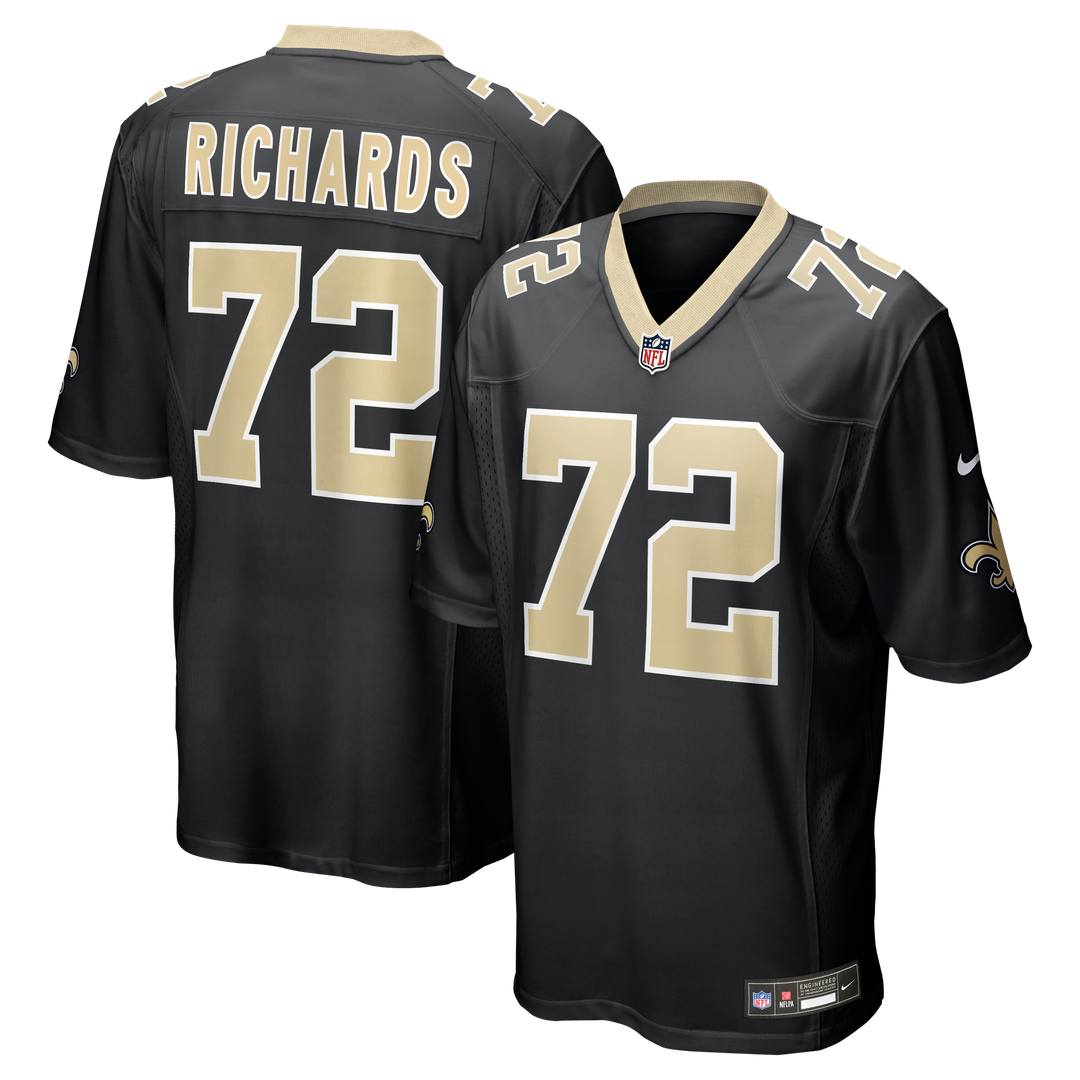 Asim Richards New Orleans Saints Nike Black Team Game Jersey