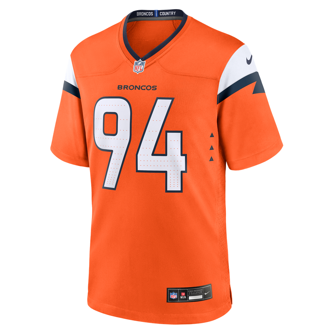 Jordan Jackson Denver Broncos Nike Orange Team Game Jersey