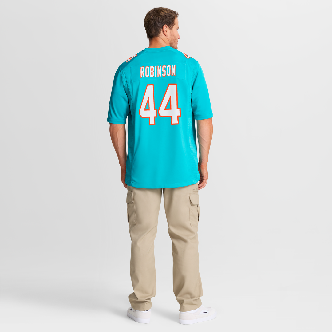 Chop Robinson Miami Dolphins Nike Aqua Player Game Jersey