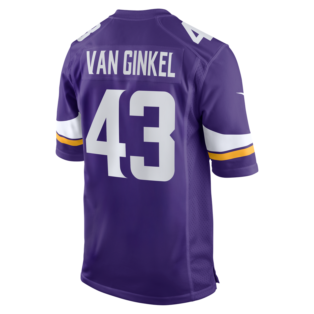 Andrew Van Ginkel Minnesota Vikings Nike Purple Team Game Jersey