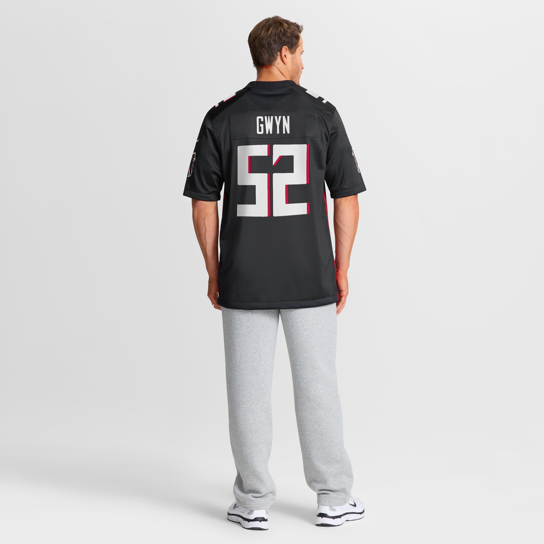 Jovaughn Gwyn Atlanta Falcons Nike Black Team Game Jersey