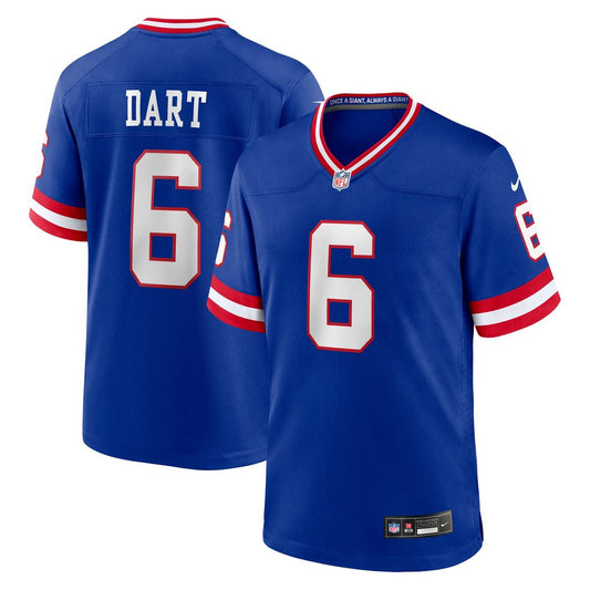 Jaxson Dart New York Giants Nike Royal Alternate 2 Classic Game Jersey