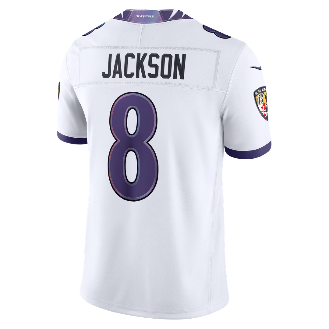 Lamar Jackson Baltimore Ravens Nike White Vapor F.U.S.E. Stitched Limited Jersey