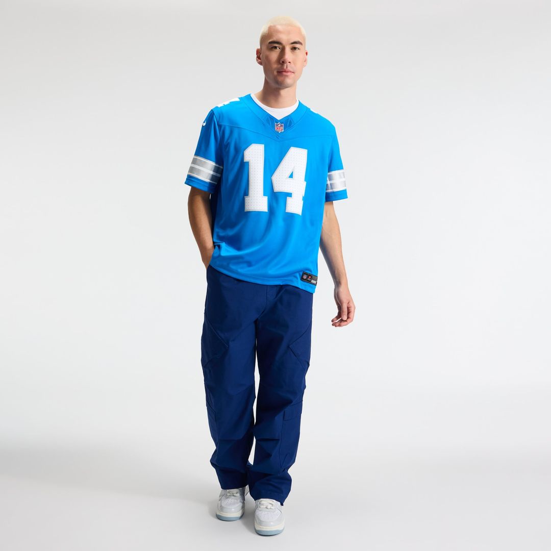 Amon-Ra St. Brown Detroit Lions Nike Blue Team Vapor F.U.S.E. Stitched Limited Jersey