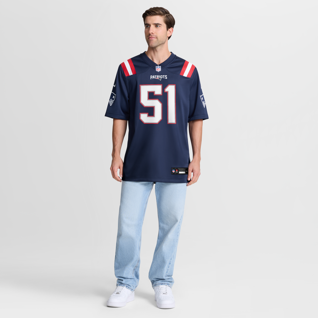 James Hudson New England Patriots Nike Navy Team Game Jersey