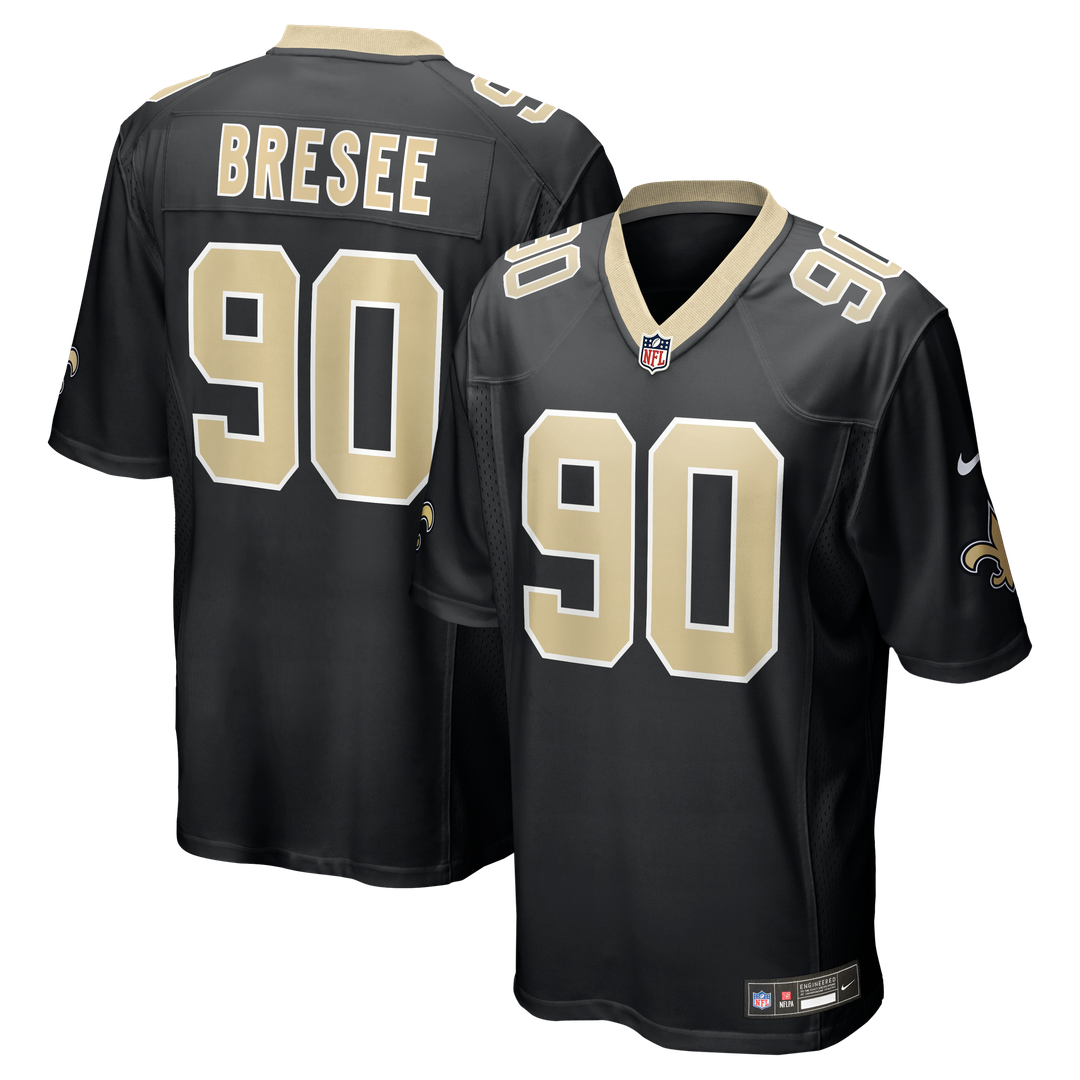 Bryan Bresee New Orleans Saints Nike Black Game Jersey