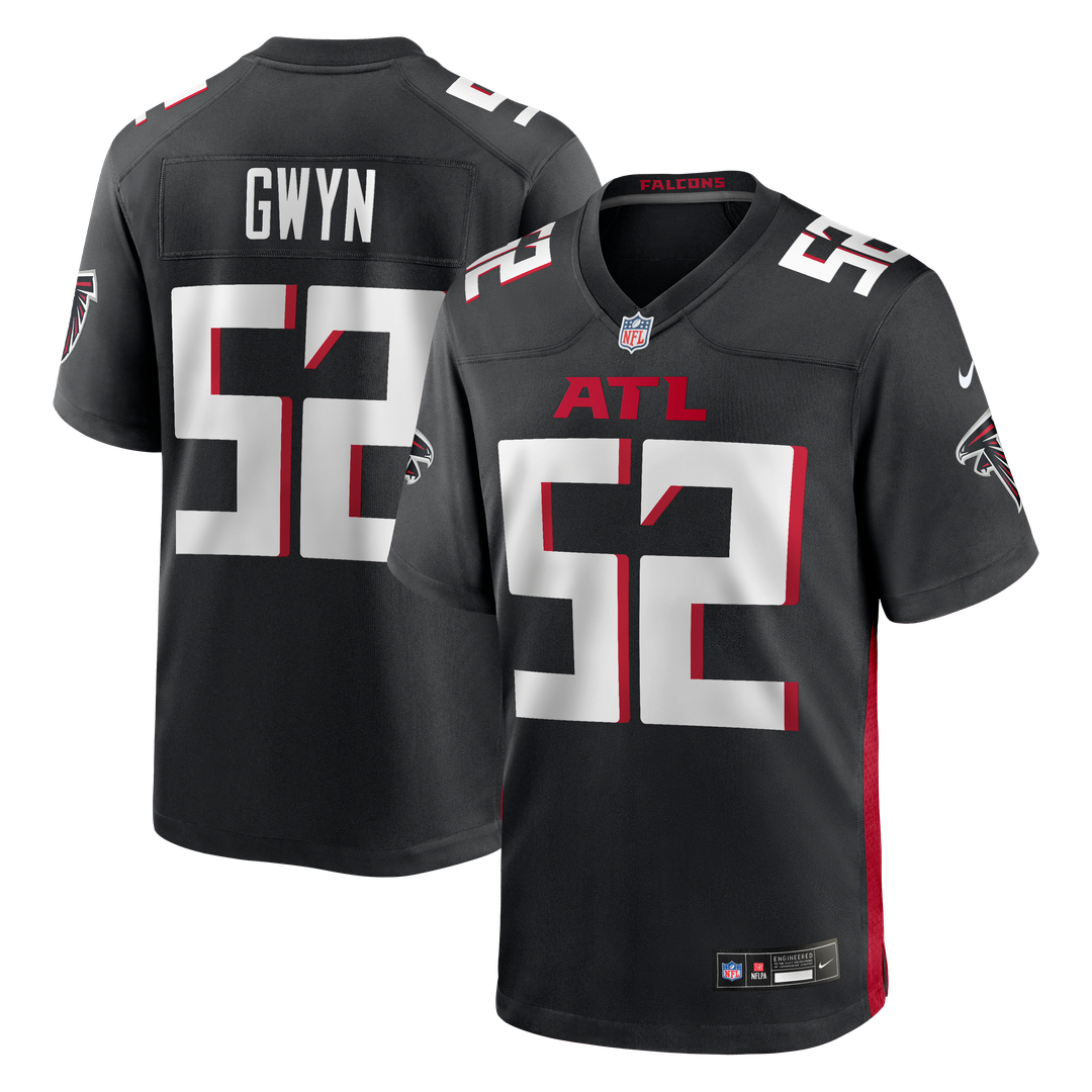Jovaughn Gwyn Atlanta Falcons Nike Black Team Game Jersey