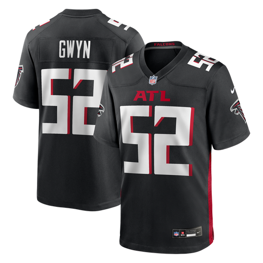 Jovaughn Gwyn Atlanta Falcons Nike Black Team Game Jersey