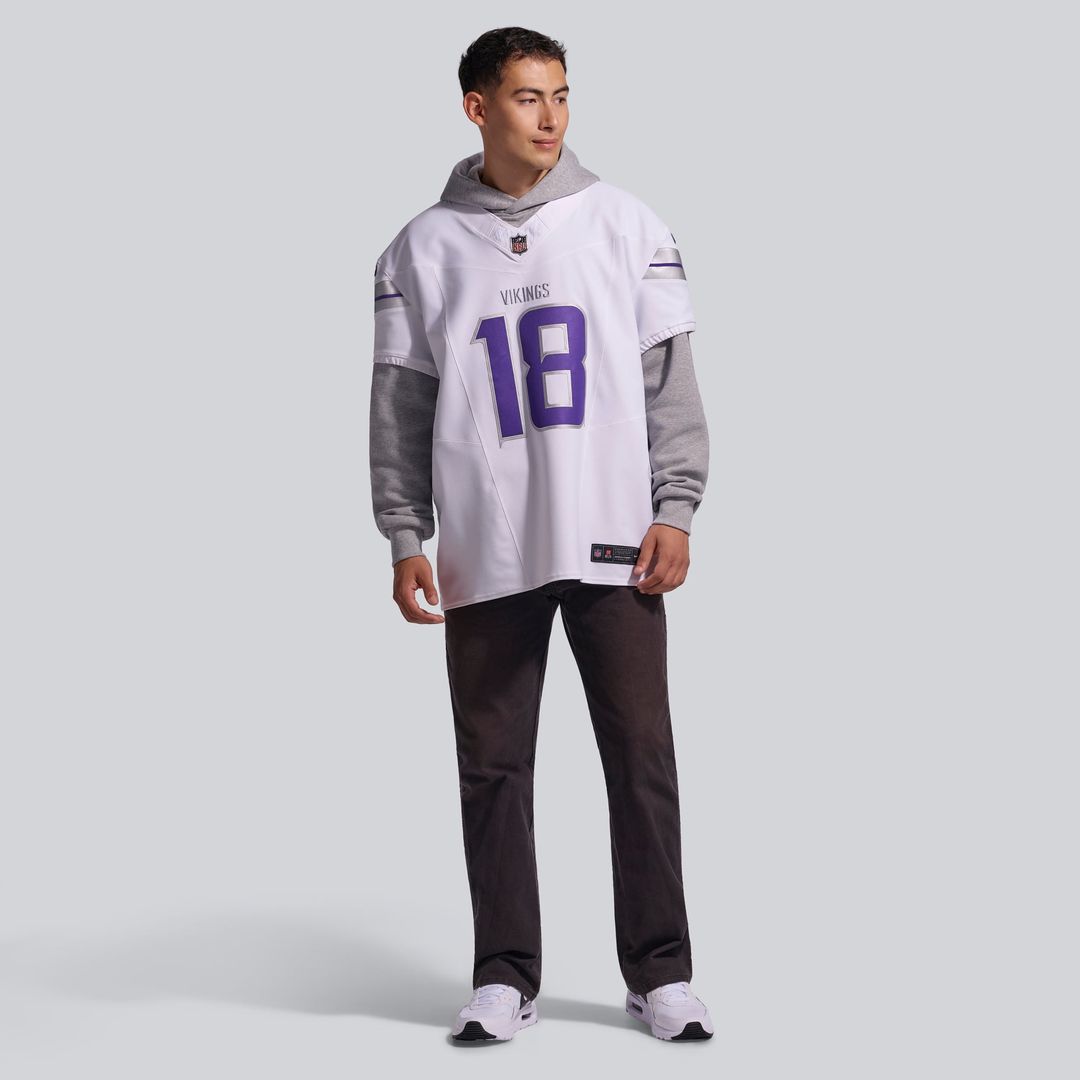 Justin Jefferson Minnesota Vikings Nike White Alternate Vapor F.U.S.E. Elite Player Jersey
