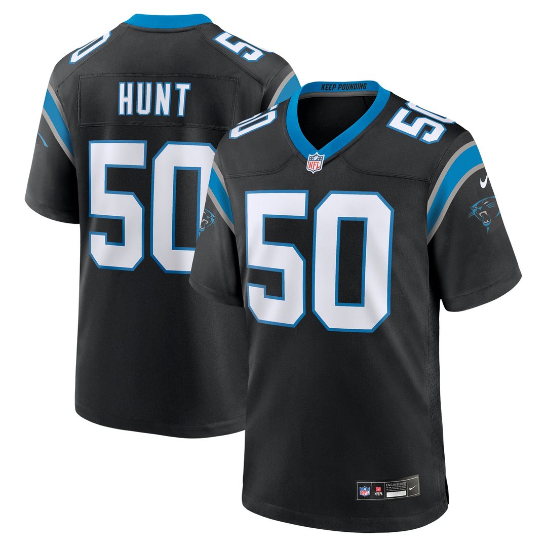 Robert Hunt Carolina Panthers Nike Black Game Jersey