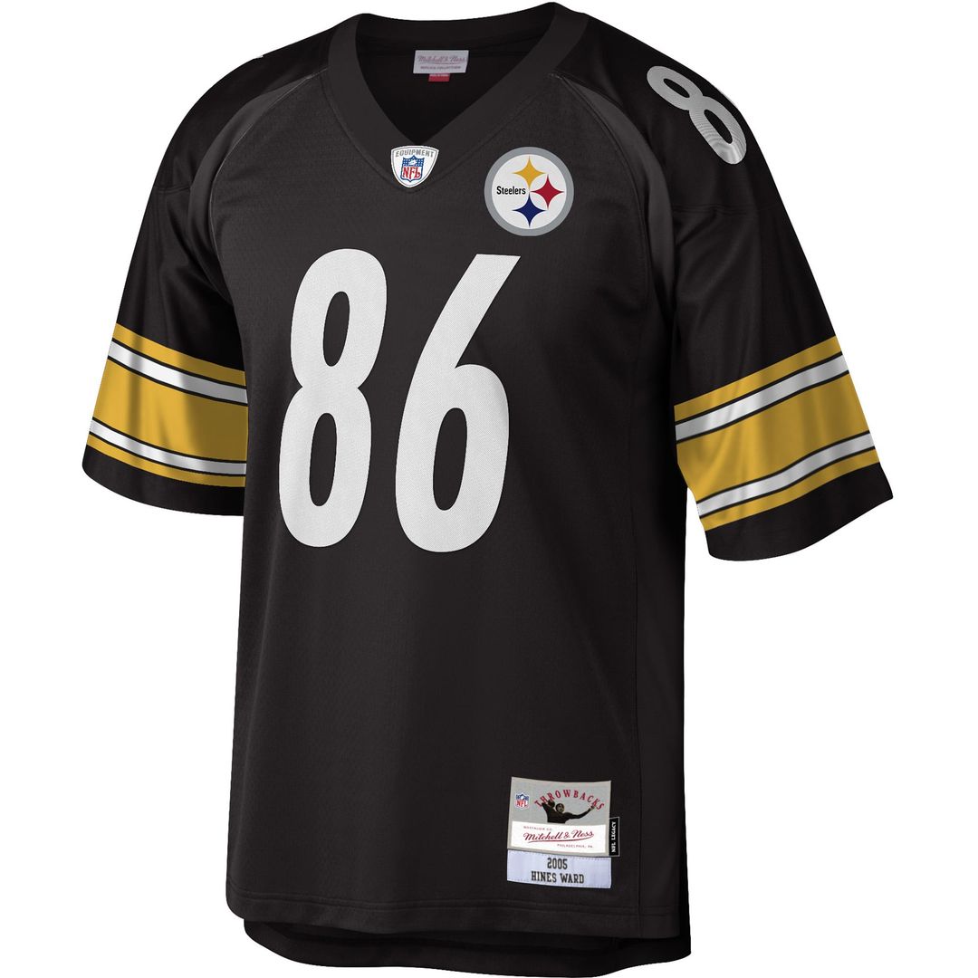 Hines Ward Pittsburgh Steelers Mitchell & Ness Black Legacy Replica Jersey