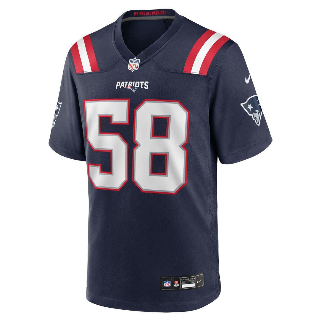 Jared Wilson New England Patriots Nike Navy Team Game Jersey