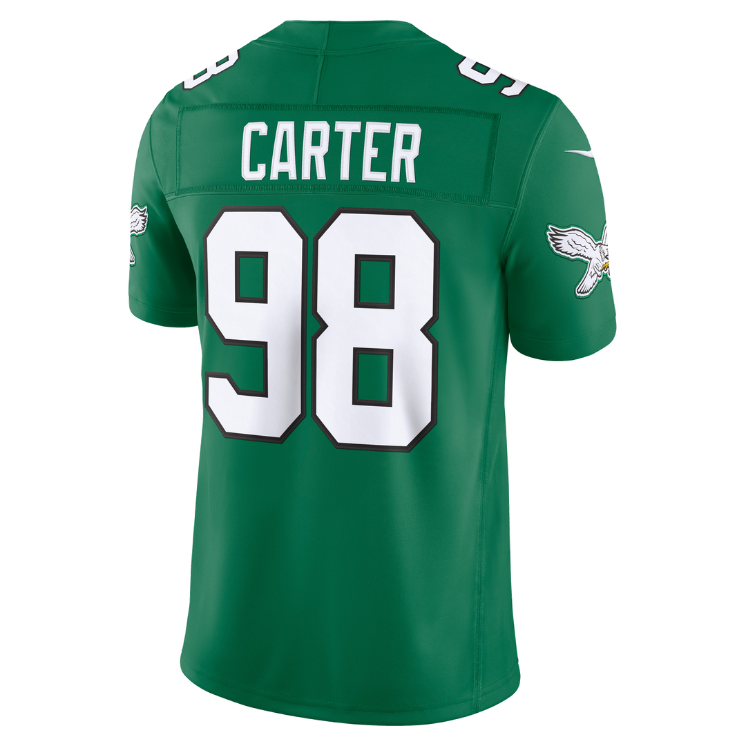Jalen Carter Philadelphia Eagles Nike Kelly Green Alternate Vapor F.U.S.E. Stitched Limited Jersey