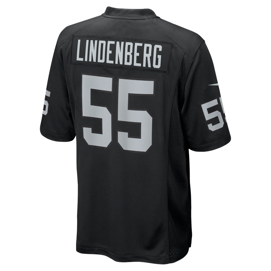 Cody Lindenberg Las Vegas Raiders Nike Black Team Game Jersey