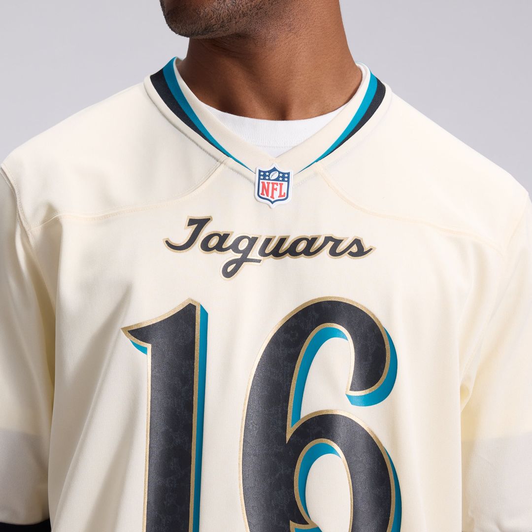 Trevor Lawrence Jacksonville Jaguars Nike Natural 2026 Rivalries Collection Game Jersey