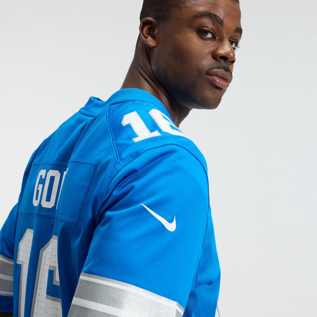 Jared Goff Detroit Lions Nike Blue Game Jersey