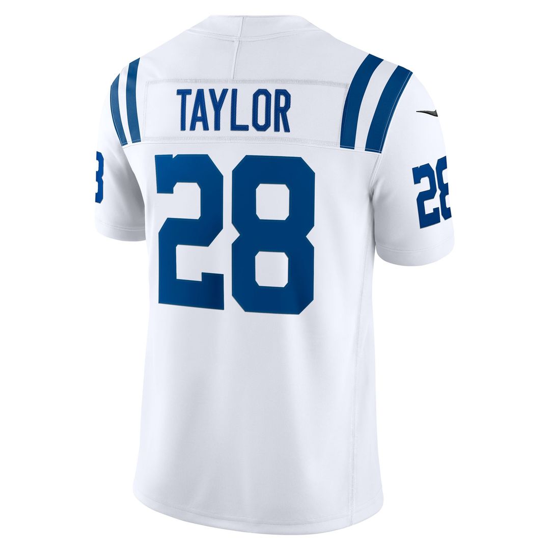 Jonathan Taylor Indianapolis Colts Nike White Vapor F.U.S.E. Stitched Limited Jersey